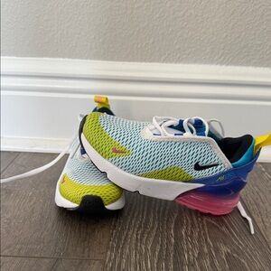 Nike Kids Sneakers White Blue Yellow Pink Accent